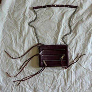 Rebecca Minkoff Crossbody Leather Bag in Port Color 5 Zip